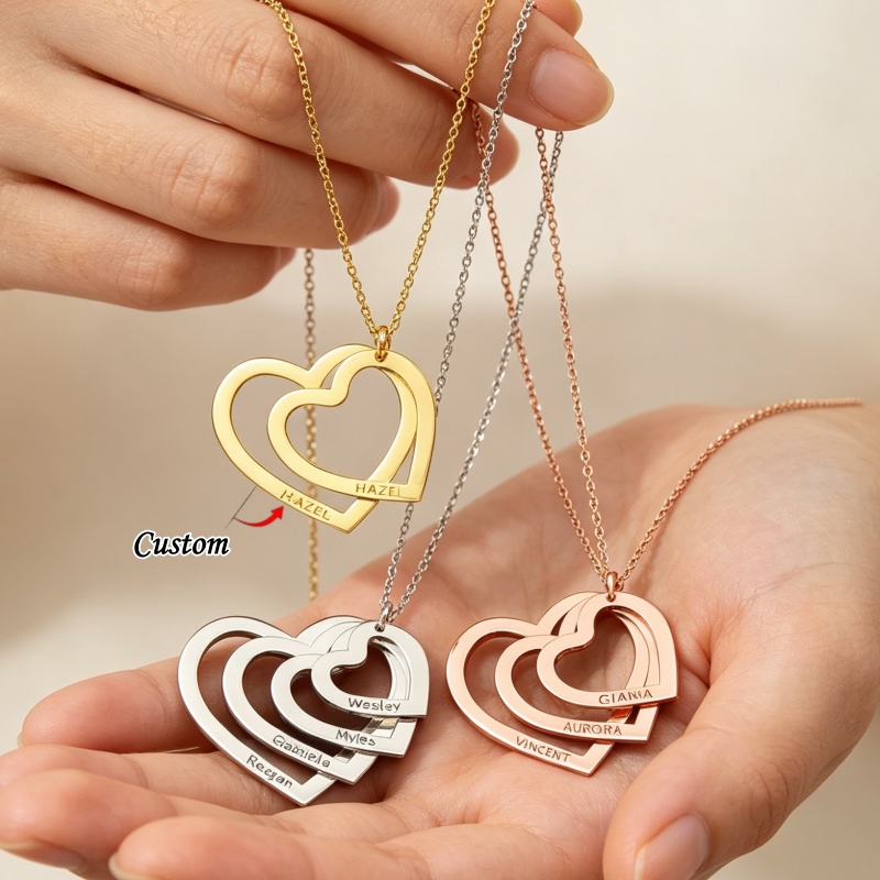 Xl Women'S Fashion - Collier personnalisé avec nom gravé en
