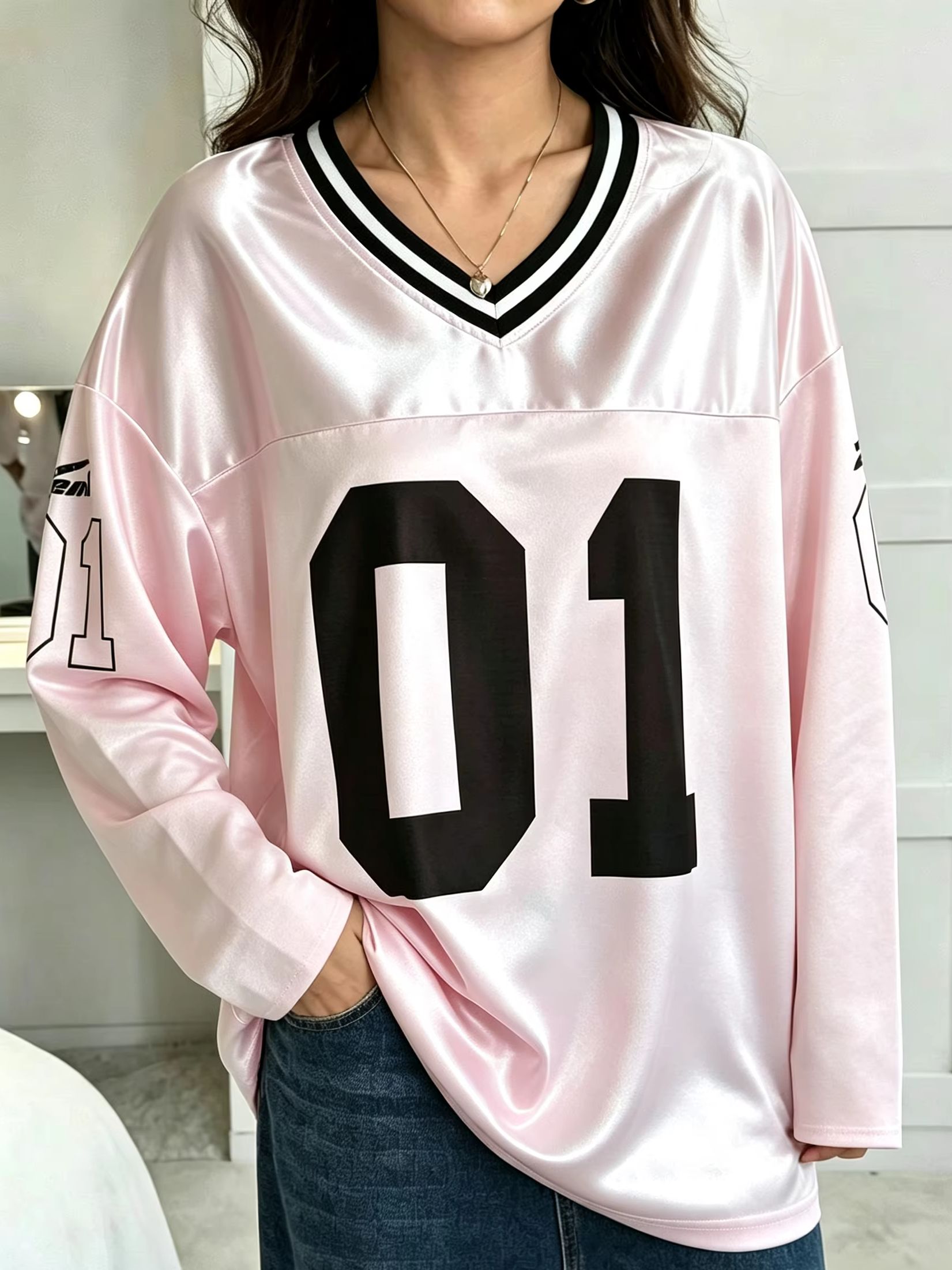 Women Fashion Images - T-shirt à manches longues pour hommes