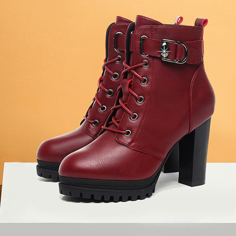 Women Fashion Trend 2025 - Élégant talons hauts femmes bottes plate-forme