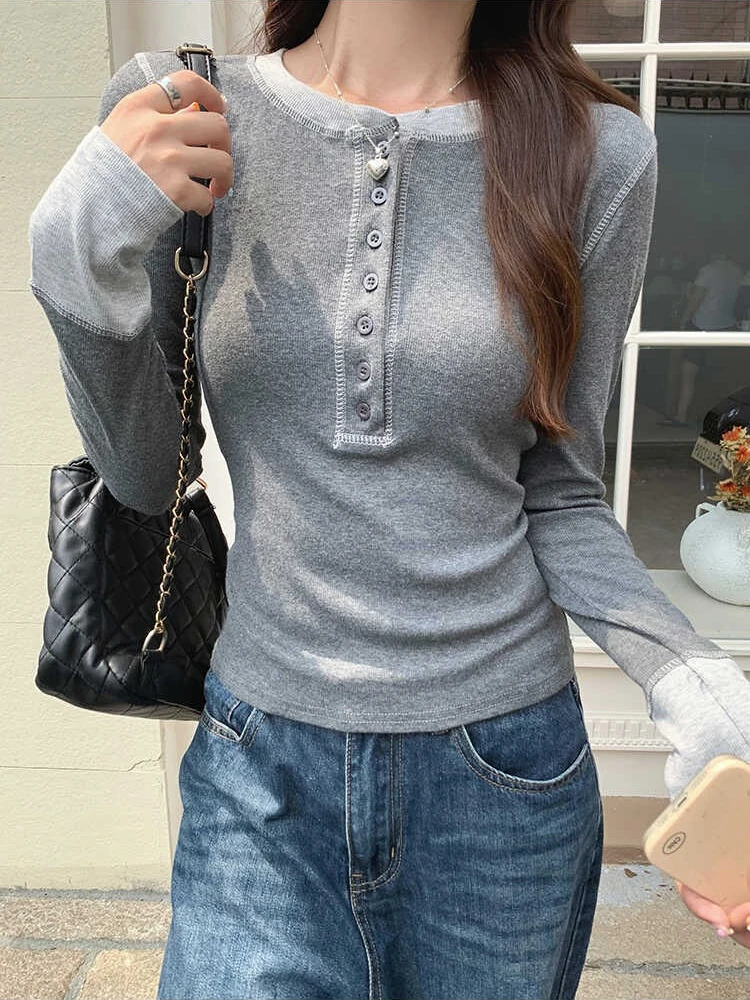 Women'S Fashion For 2025 - T-shirt patchwork Y2K 2025, haut grunge
