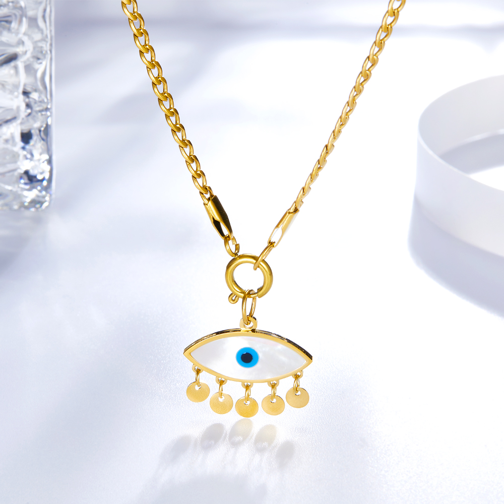 Women'S Fashion Show 2022 - LUXUKISSKIDS-Collier à breloques yeux bleus pour
