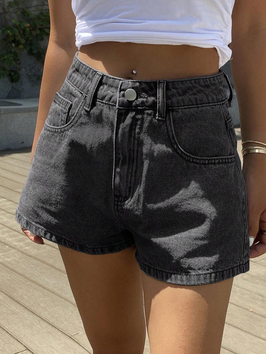 Denim Shorts Women - Shorts en jean taille haute pour