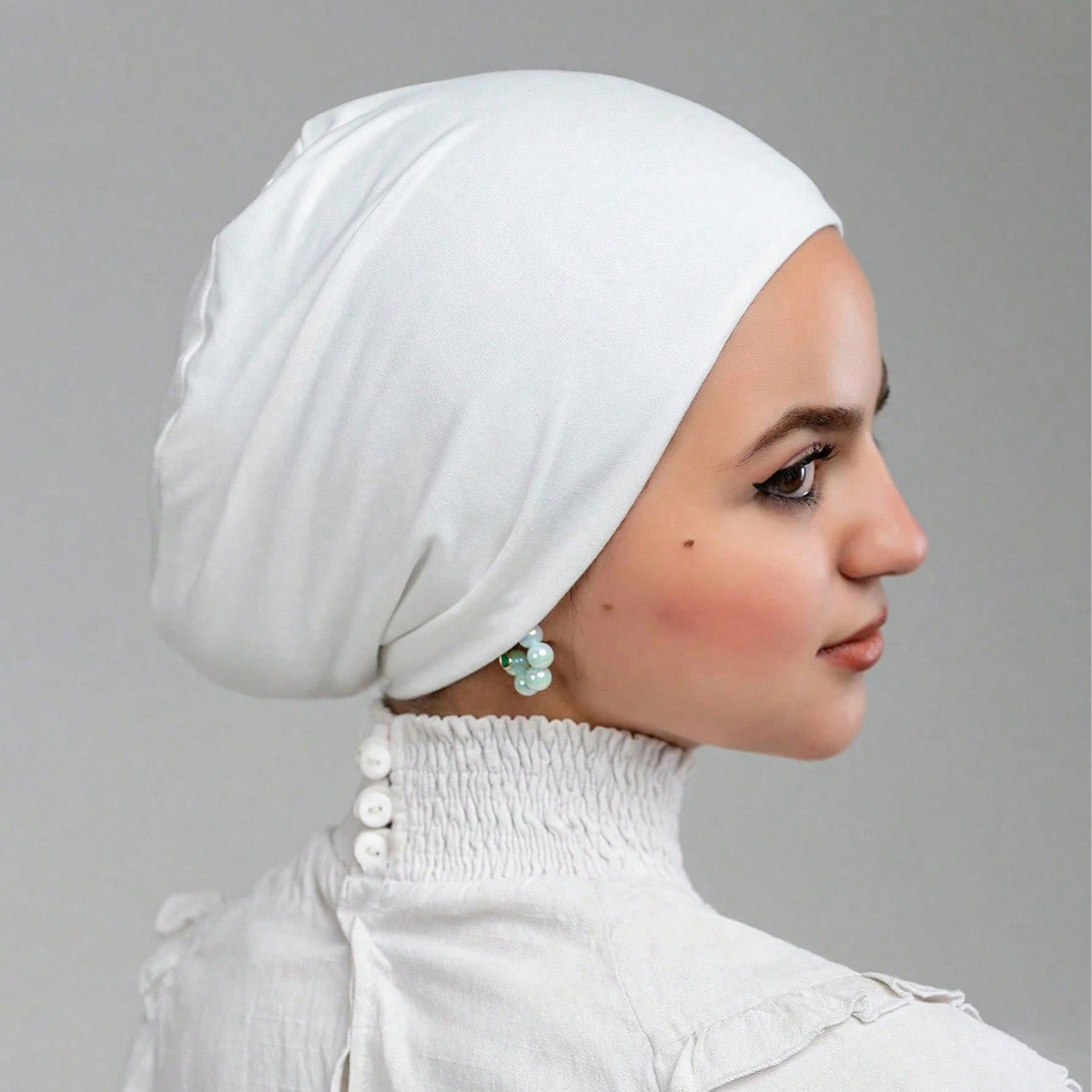 Women'S Fashion Visor - Chaud solide coton Modal Jersey Hijabs