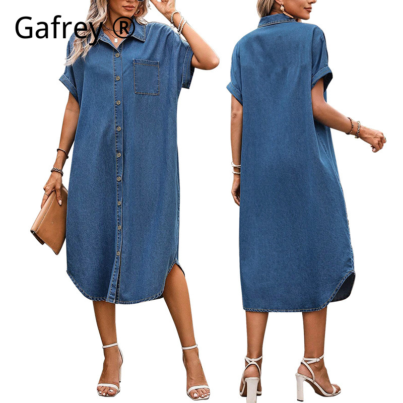 Women Fashion Jeans - Robe en jean décontractée pour femme,