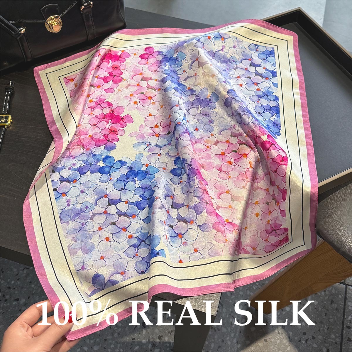 Women'S Fashion Poncho - Nouveau Foulard 100% Soie Pure Tendance