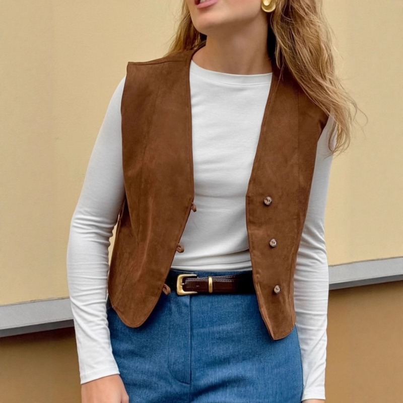 Women'S Fashion Utility Vest - Gilet utilitaire chic et décontracté pour