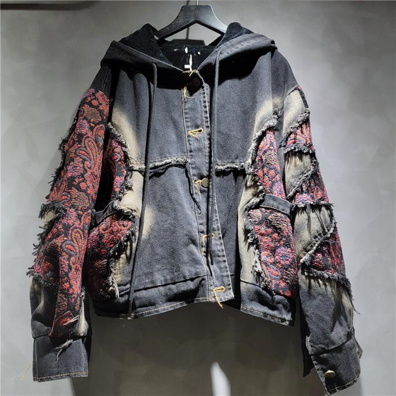 WTHT mode femmes lavage Patchw - Women'S Fashion Denim Jacket avis et prix