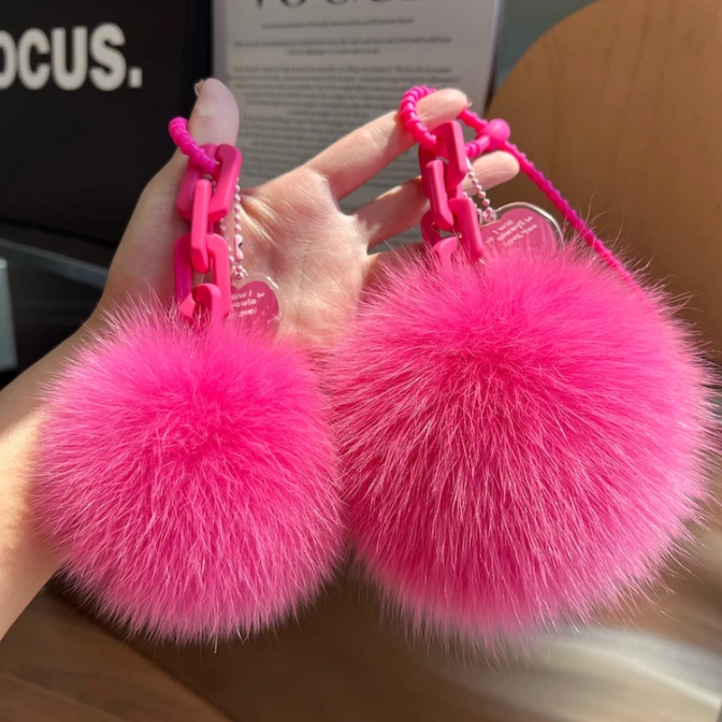 Porte-clés pompon boule de fou - Women'S Real Y2K Fashion avis et prix