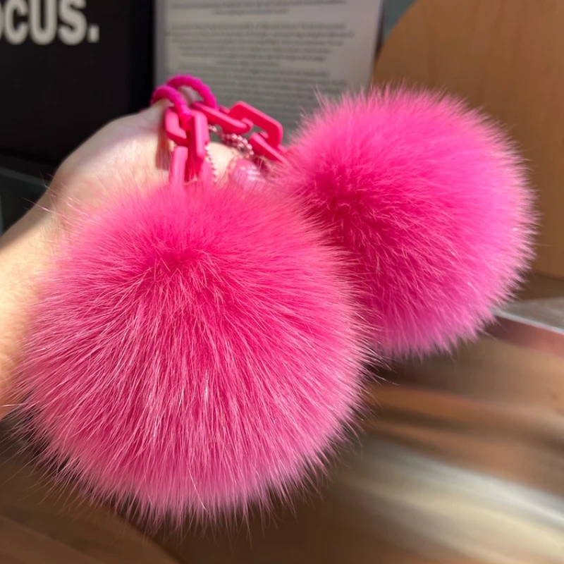Porte-clés pompon boule de fou - Women'S Real Y2K Fashion avis et prix