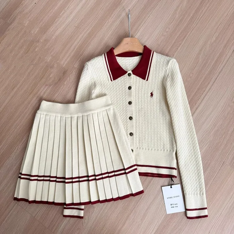 Ensemble tricoté + jupe plissé - Women'S Fashion Kilt avis et prix
