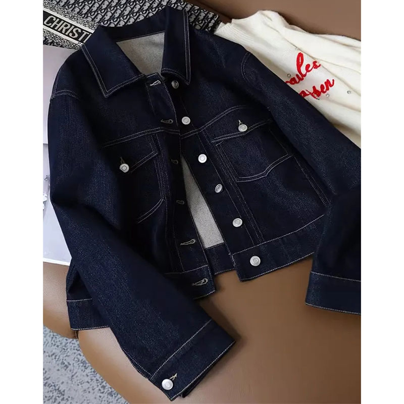 Veste en jean décontractée pou - Women'S Fashion Denim Jacket avis et prix