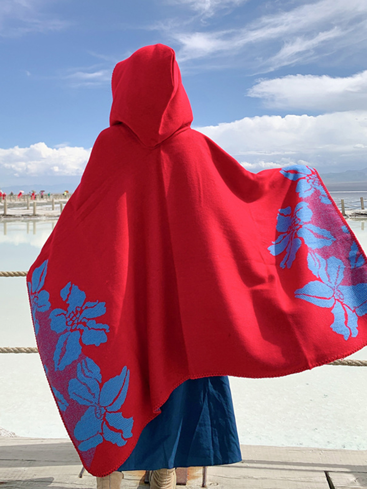 Poncho à capuche Boho pour fem - Women'S Fashion Poncho avis et prix