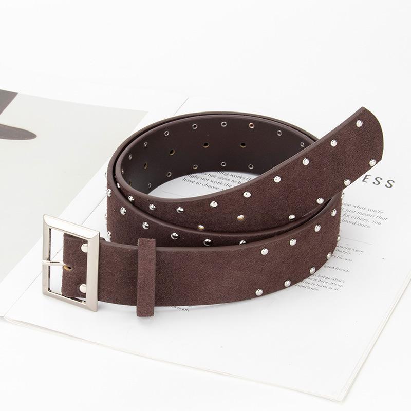 Ceinture large en cuir véritab - Women'S Real Y2K Fashion avis et prix