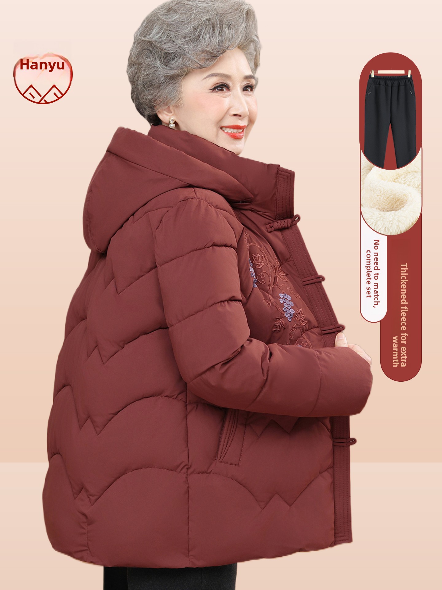 Veste en coton épaisse brodée  - Women Fashion Over 60 avis et prix