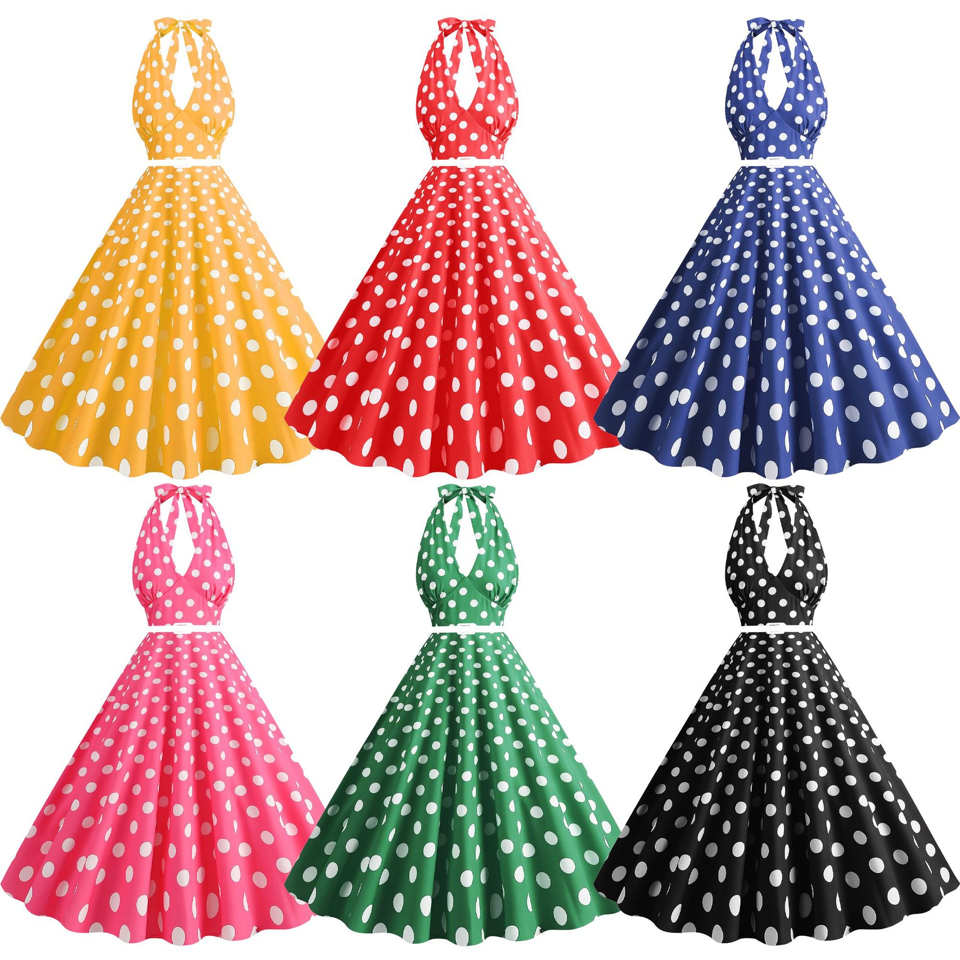 Robe Sexy Halter Col Plongeant - Women'S Fashion In The 1950S avis et prix