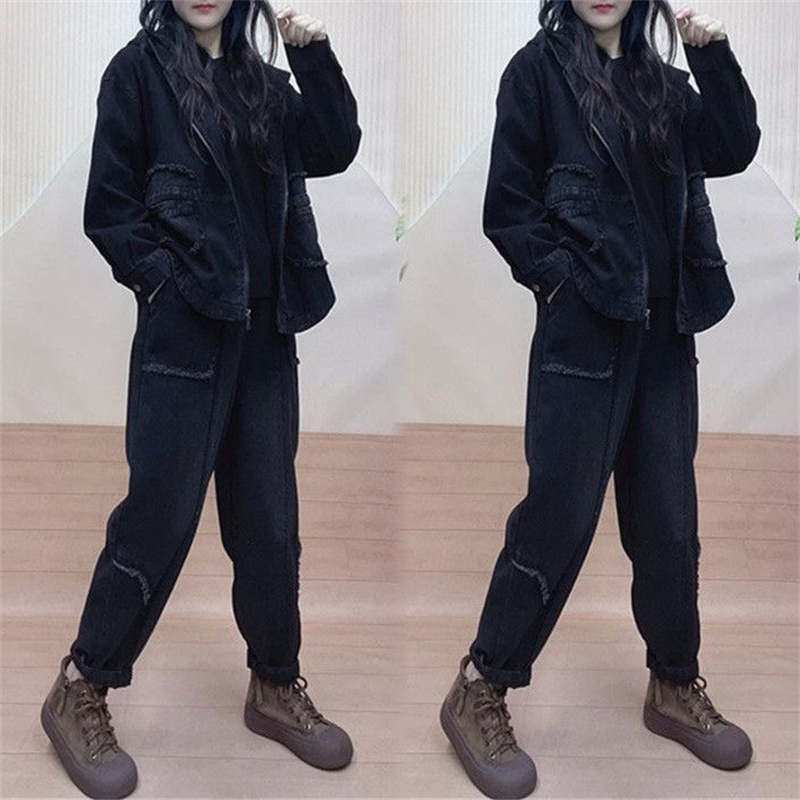 Veste à Capuche en Denim pour  - Women'S Fashion Denim Jacket avis et prix