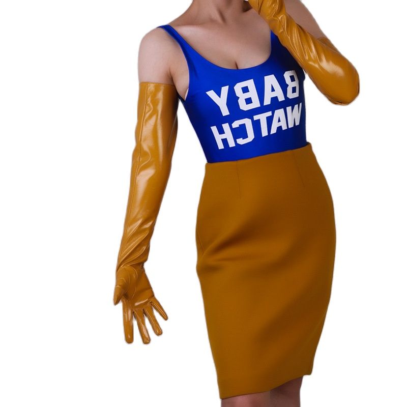 Gants en cuir verni Extra long - Women Fashion Over 60 avis et prix