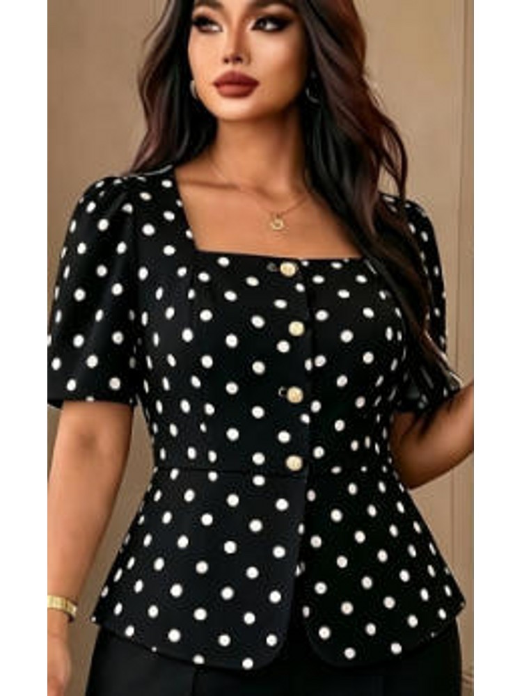 Chemise à manches courtes à po - Xl Women'S Fashion avis et prix