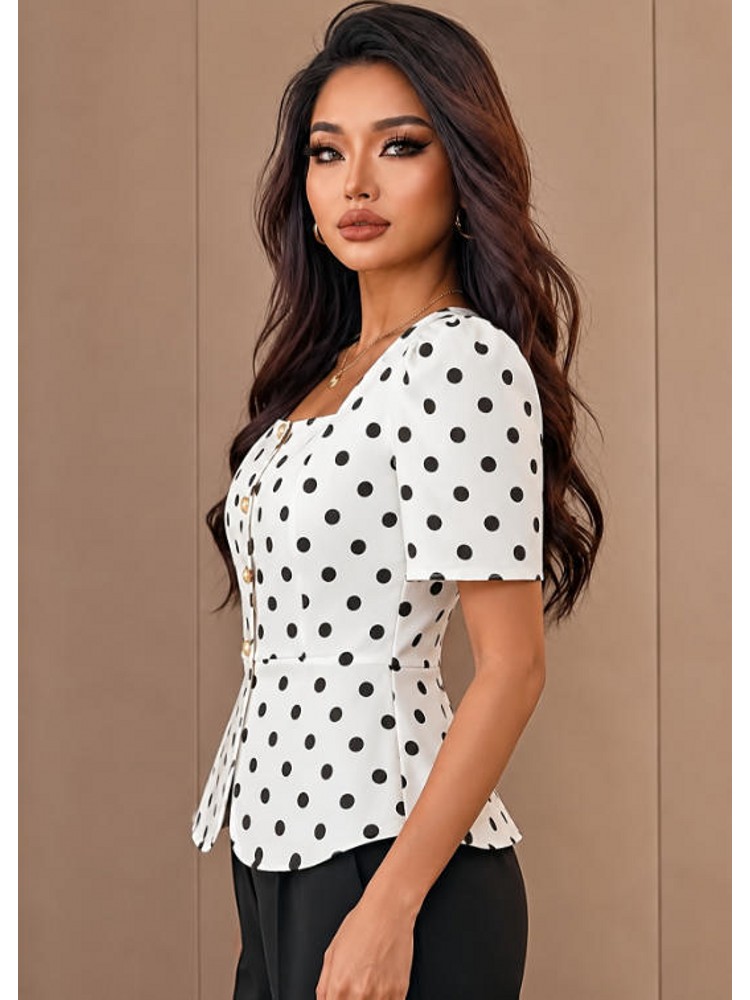 Chemise à manches courtes à po - Xl Women'S Fashion avis et prix