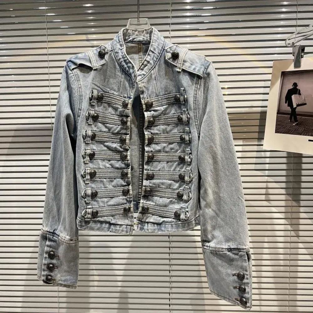 Veste en jean délavée pour fem - Women'S Fashion Denim Jacket avis et prix