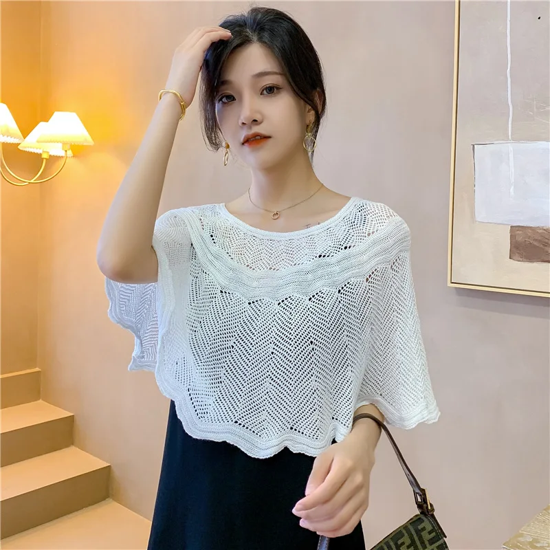 Écharpe Poncho Ajourée en Coto - Women'S Fashion Poncho avis et prix