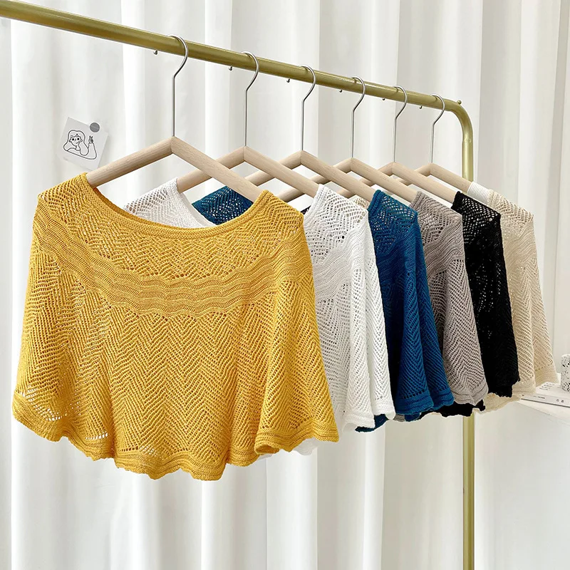 Écharpe Poncho Ajourée en Coto - Women'S Fashion Poncho avis et prix