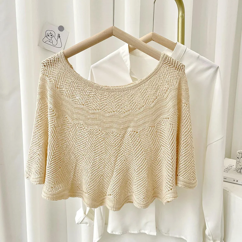 Écharpe Poncho Ajourée en Coto - Women'S Fashion Poncho avis et prix